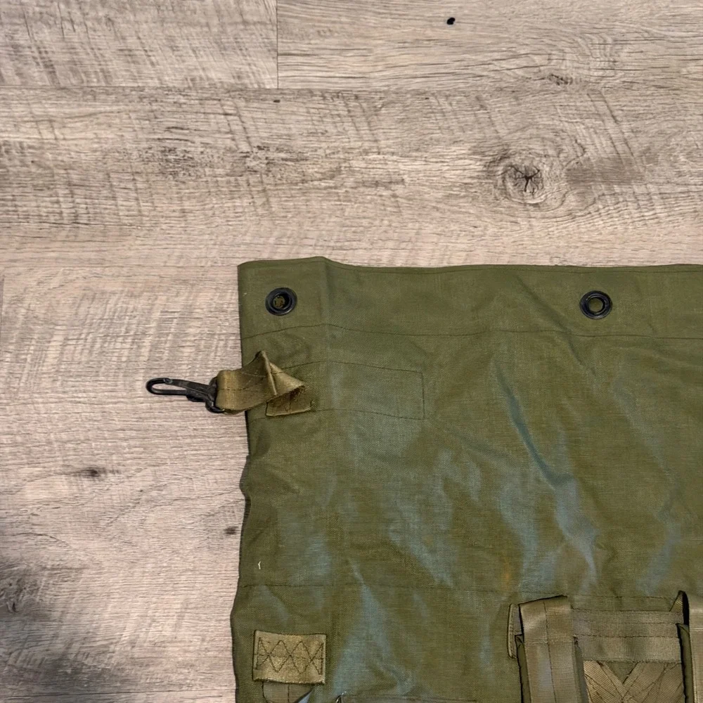 Vintage US Military Nylon Duffel Bag Type II Olive Drab DLA100-85-C-4151 36x24